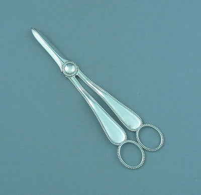Antique Sterling Silver Grape Shears - JH Tee Antiques