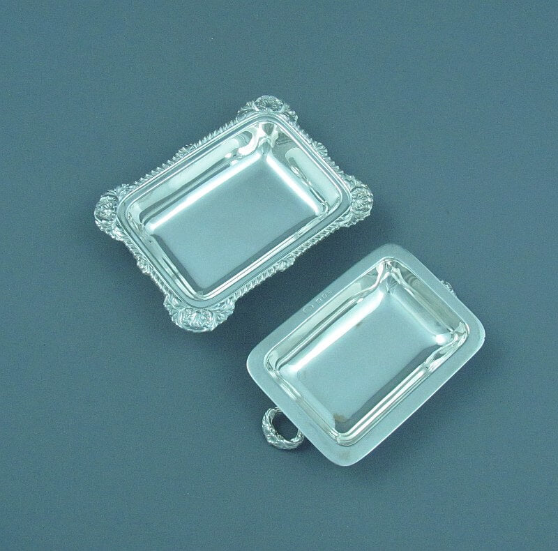 English Silver Nut Dishes - JH Tee Antiques