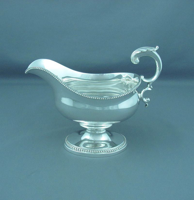 George III Silver Sauce Boat - JH Tee Antiques