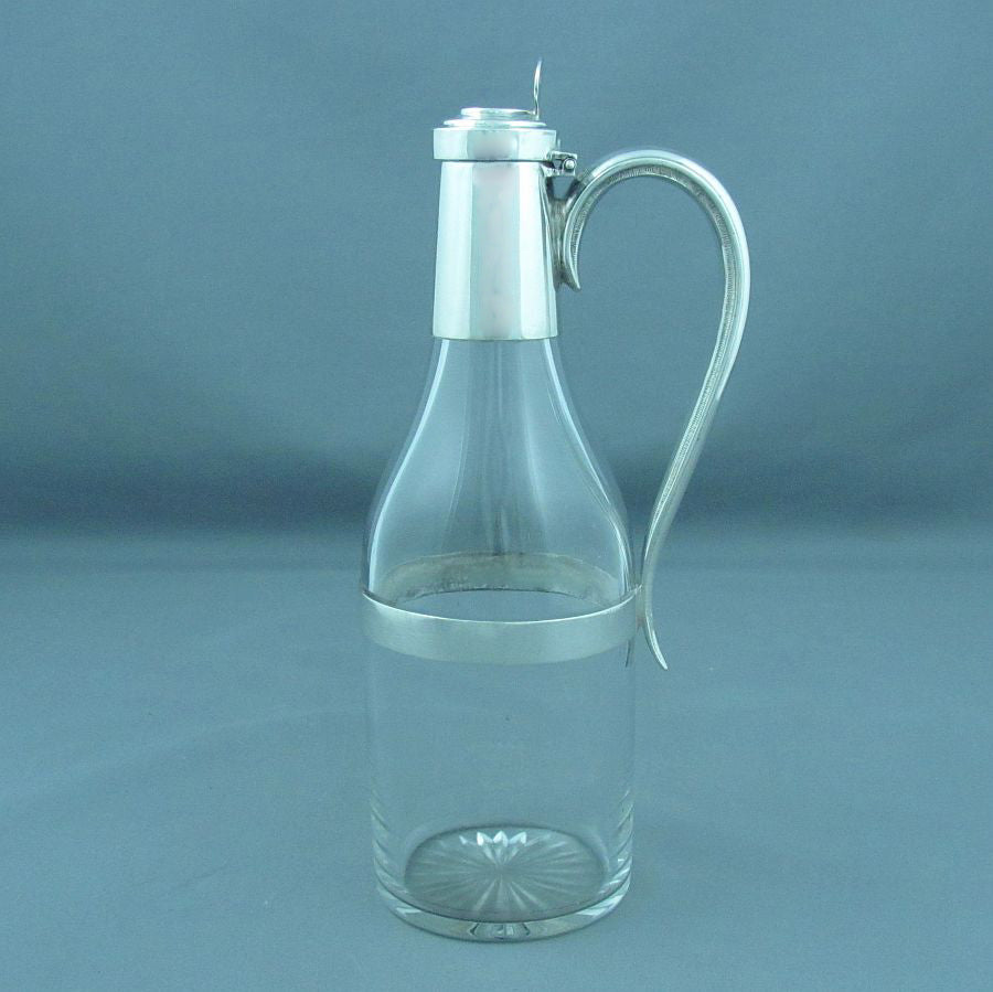 Victorian Silver Arts and Crafts Decanter - JH Tee Antiques