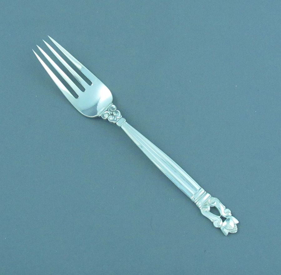 Georg Jensen Acorn Sterling Luncheon Fork - JH Tee Antiques