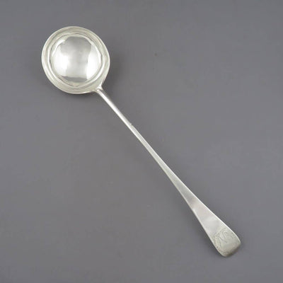 Scottish George III Sterling Silver Soup Ladle - JH Tee Antiques