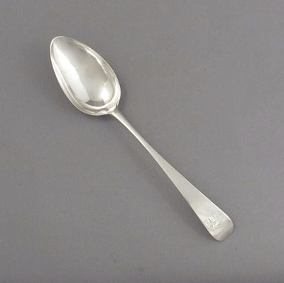 Scottish Provincial Silver Dessert Spoon - JH Tee Antiques