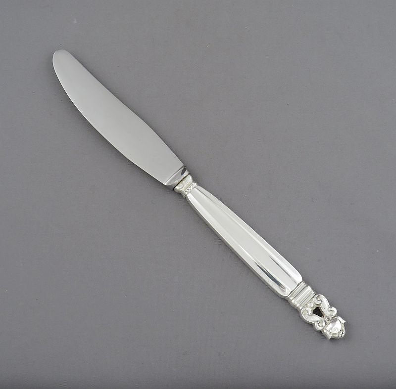 Georg Jensen Acorn Long Handle Dinner Knife - JH Tee Antiques