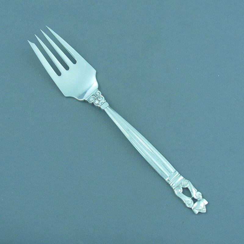 Georg Jensen Acorn Sterling Salad Fork - JH Tee Antiques