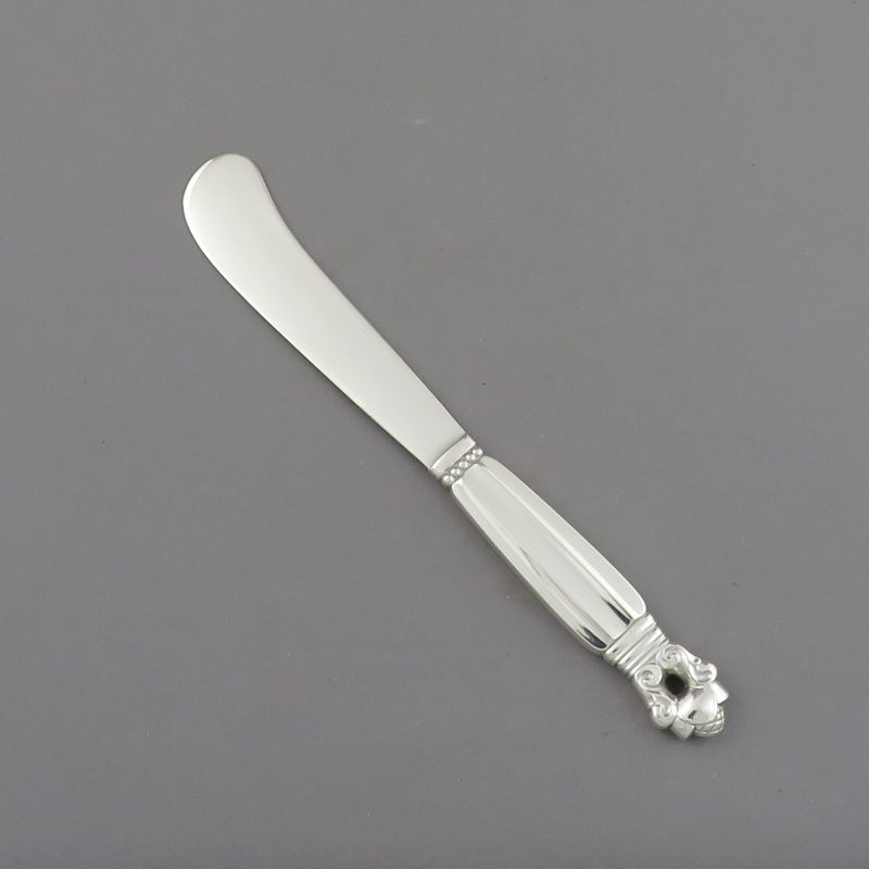 Georg Jensen Silver Acorn Butter Spreader - JH Tee Antiques