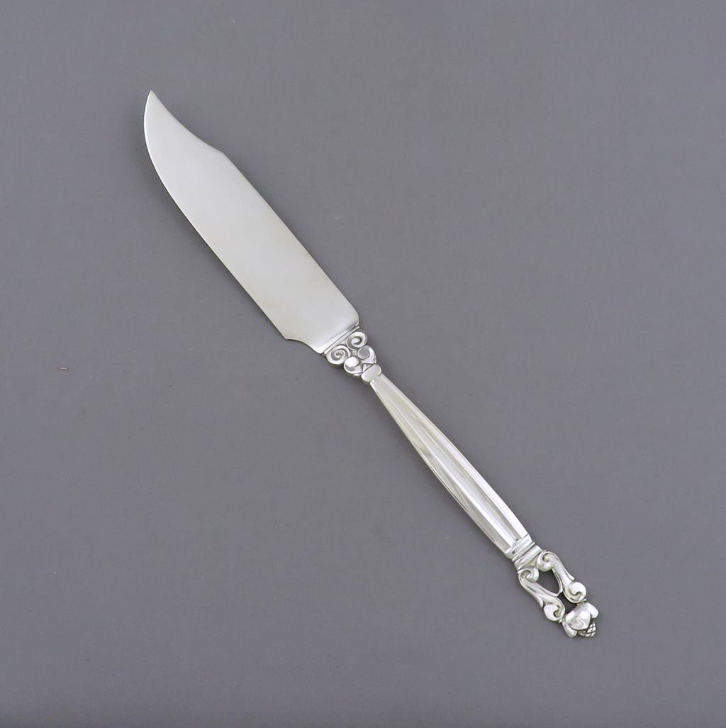 Georg Jensen Acorn Sterling Fish Knife - JH Tee Antiques