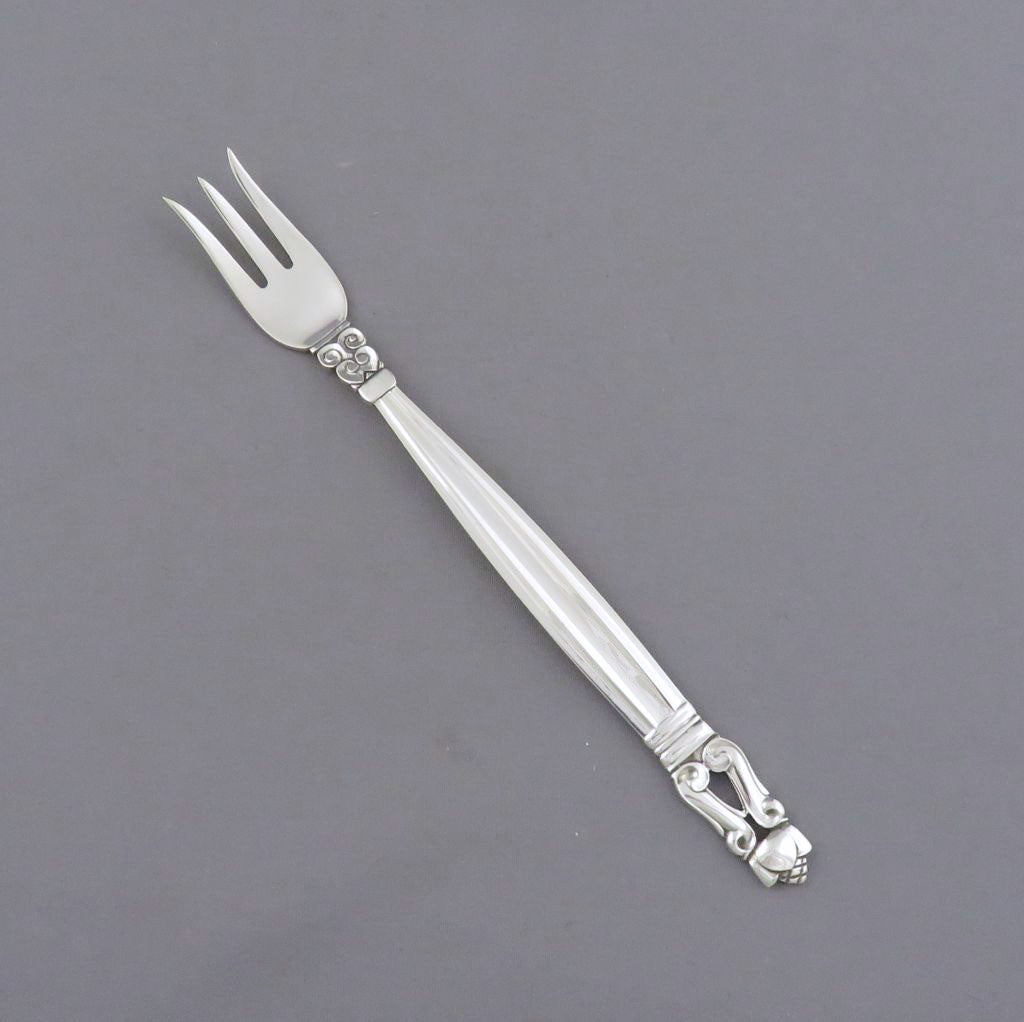Georg Jensen Acorn Oyster Fork - JH Tee Antiques