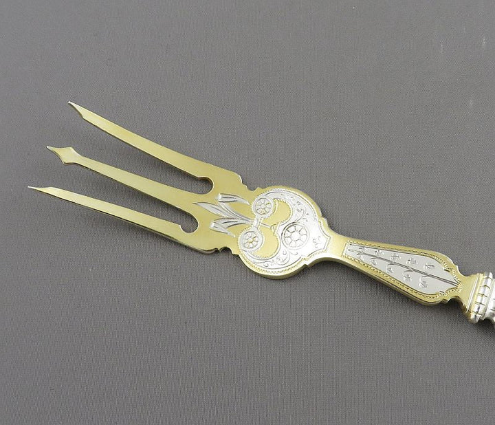 Aesthetic Movement Silver Fish Service for 12 - JH Tee Antiques