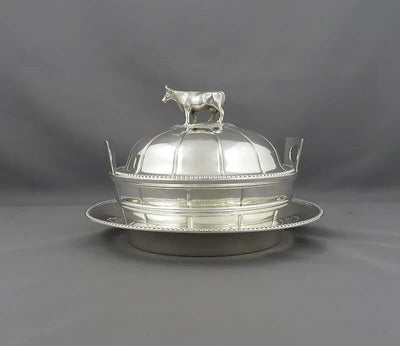 Antique American Silver Butter Dish - JH Tee Antiques