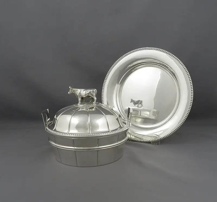 Antique American Silver Butter Dish - JH Tee Antiques