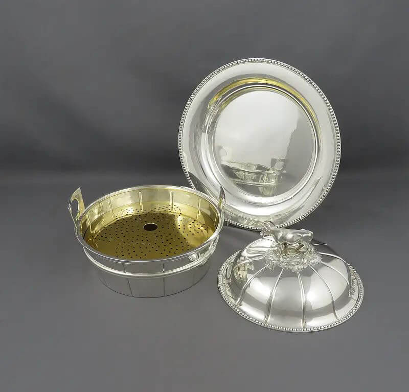 Antique American Silver Butter Dish - JH Tee Antiques