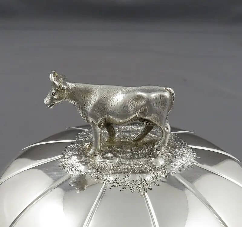 Antique American Silver Butter Dish - JH Tee Antiques