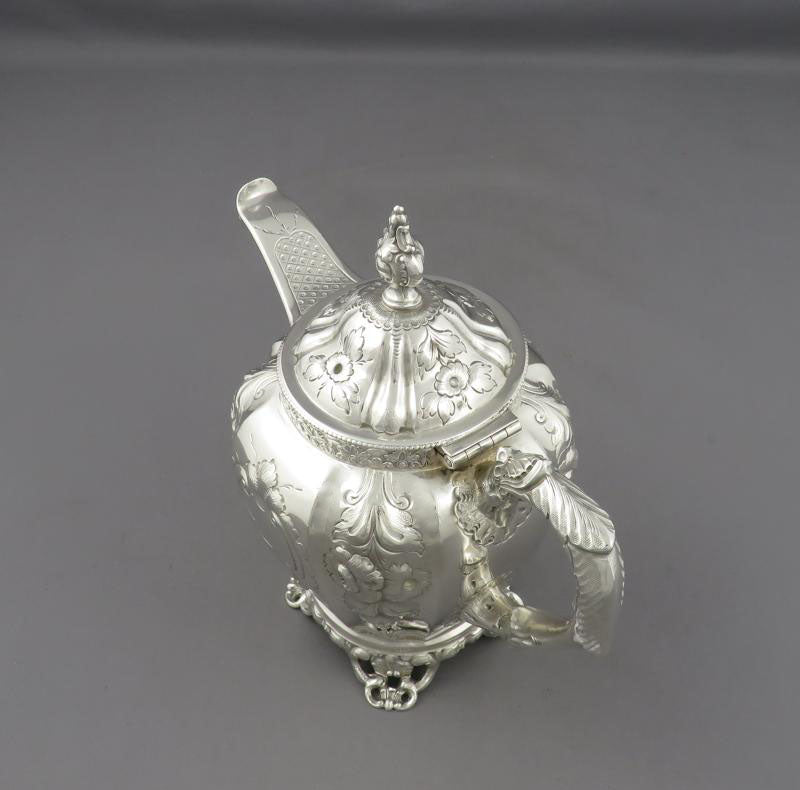 American Coin Silver Tea Set - JH Tee Antiques