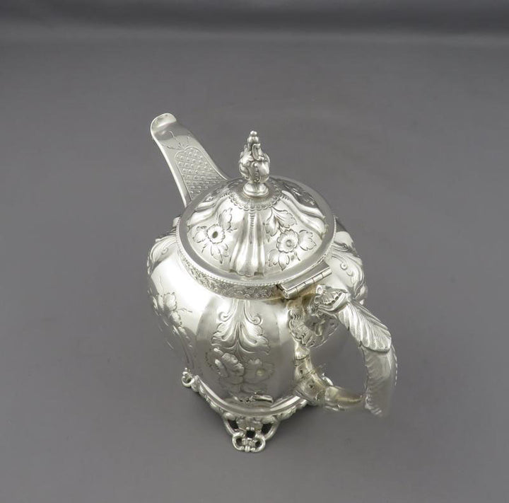 American Coin Silver Tea Set - JH Tee Antiques
