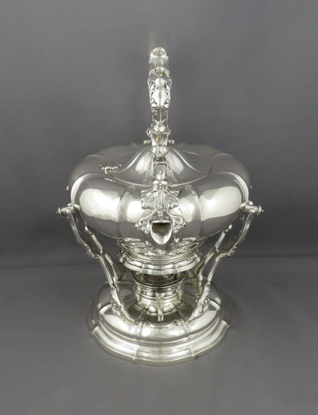 American Sterling Silver Kettle on Stand - JH Tee Antiques