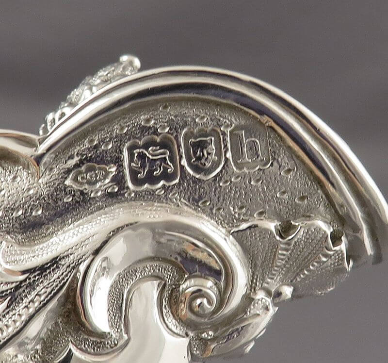 Edwardian Silver Armada Pattern Claret Jug - JH Tee Antiques