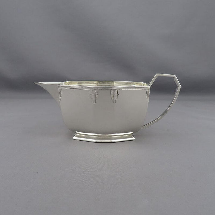 Art Deco Sterling Silver Tea Set - JH Tee Antiques