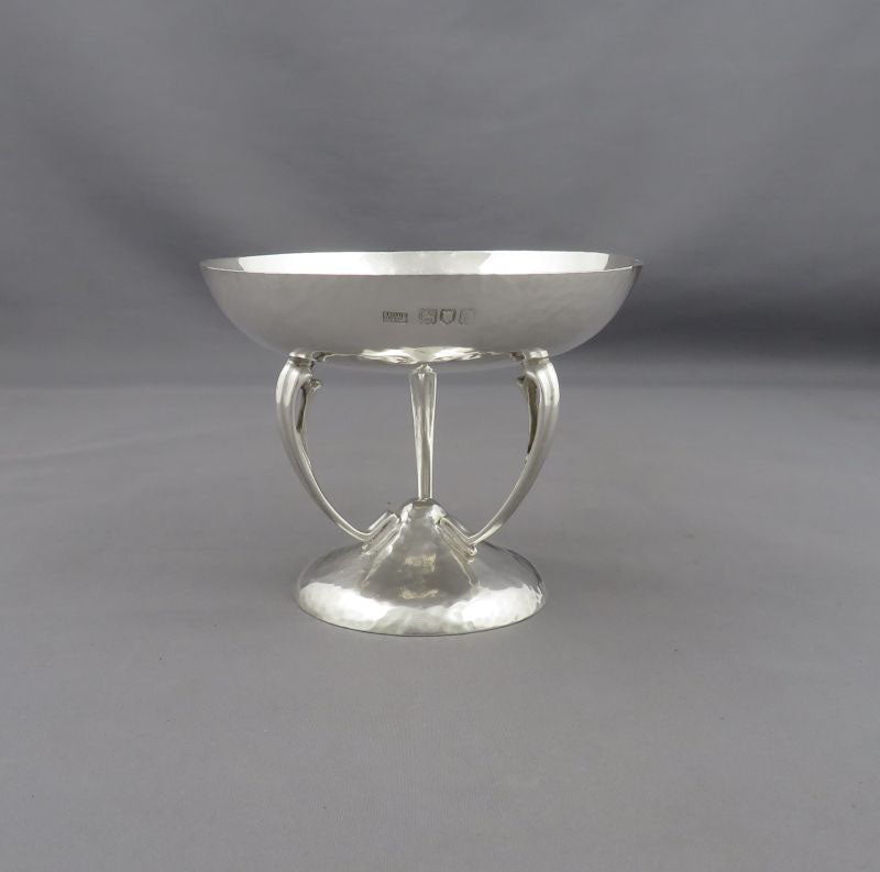 Pair of Arts and Crafts Silver Comports - JH Tee Antiques