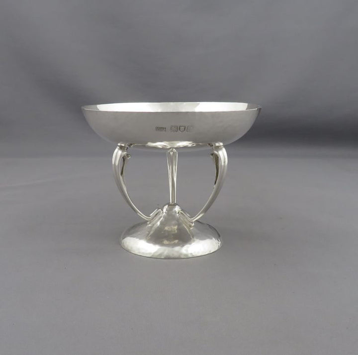 Pair of Arts and Crafts Silver Comports - JH Tee Antiques
