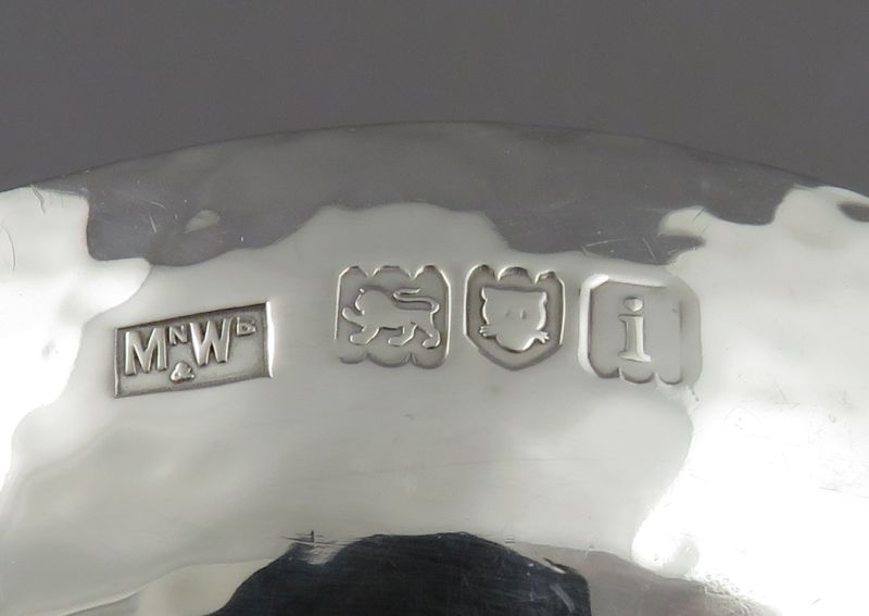 Pair of Arts and Crafts Silver Comports - JH Tee Antiques