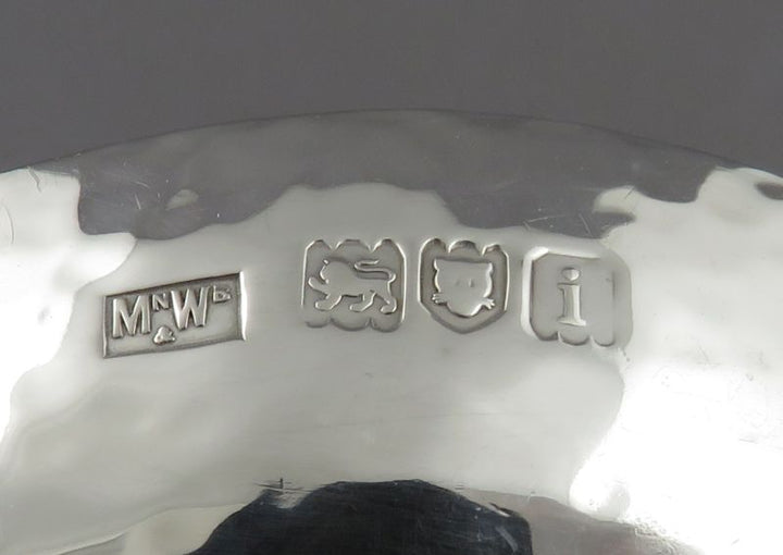 Pair of Arts and Crafts Silver Comports - JH Tee Antiques