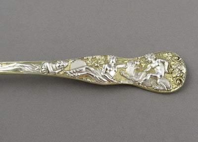 Bacchanalian Pattern Silver Gilt Ladles - JH Tee Antiques