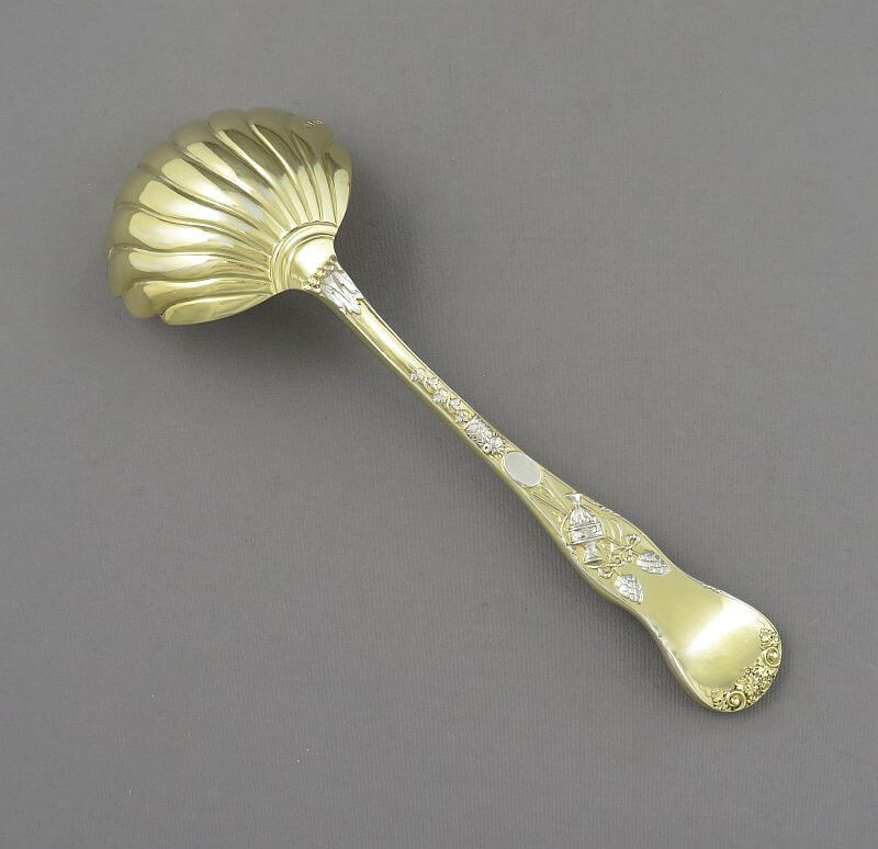 Bacchanalian Pattern Silver Gilt Ladles - JH Tee Antiques