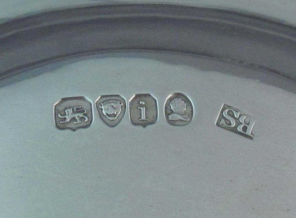 Benjamin Smith Sterling Silver Salver - JH Tee Antiques