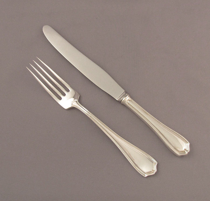 Birks Georgian Plain Flatware Set for 12 - JH Tee Antiques