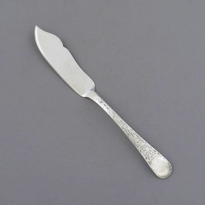 Birks London Engraved Sterling Silver Butter Knife - JH Tee Antiques