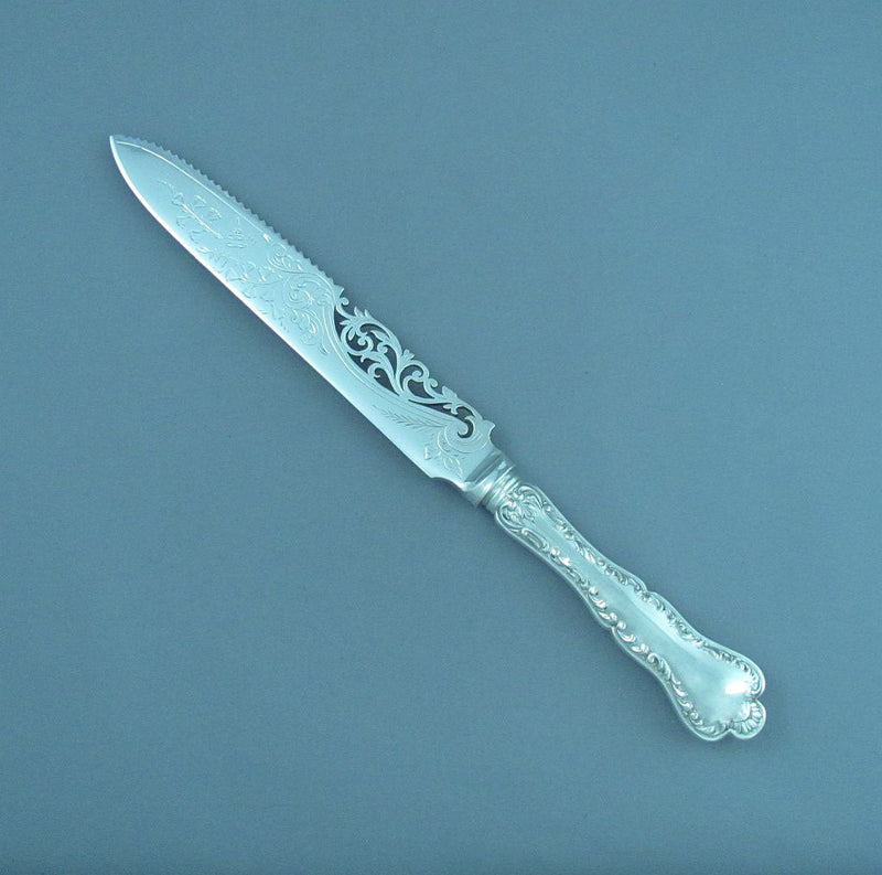 Birks Louis XV Pattern Silver Cake Knife - JH Tee Antiques