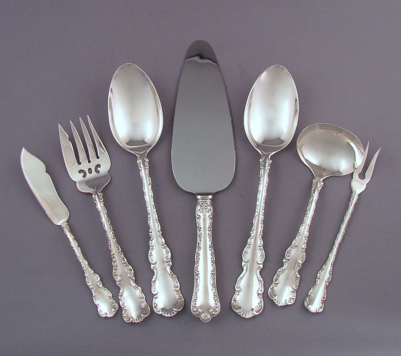 At Auction: Birks Louis XV Sterling Silver Cutlery Set for 12