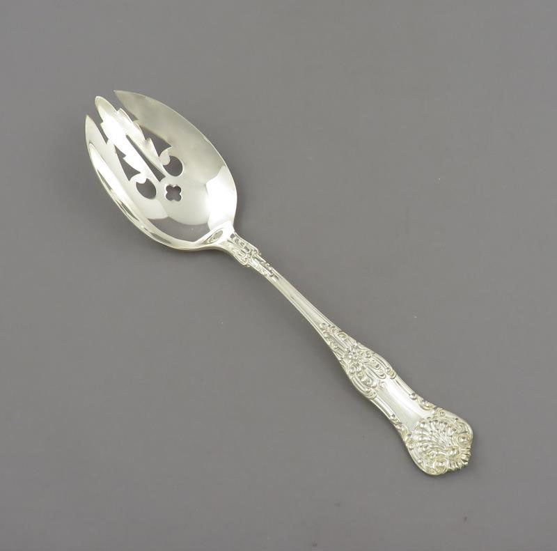 Birks Queens Pattern Sterling Pierced Tablespoon - JH Tee Antiques