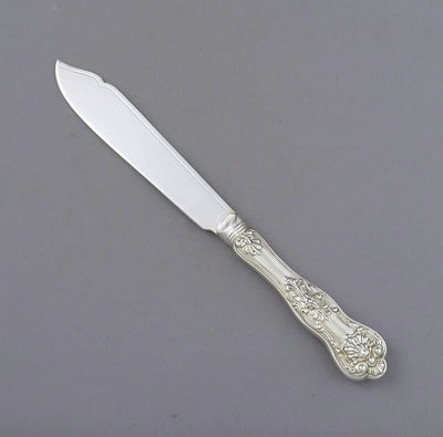 Birks Sterling Queens Pattern Fish Knife - JH Tee Antiques