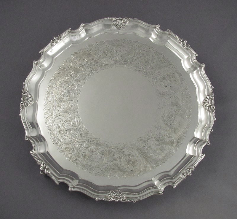 Birks Sterling Silver Salver - JH Tee Antiques