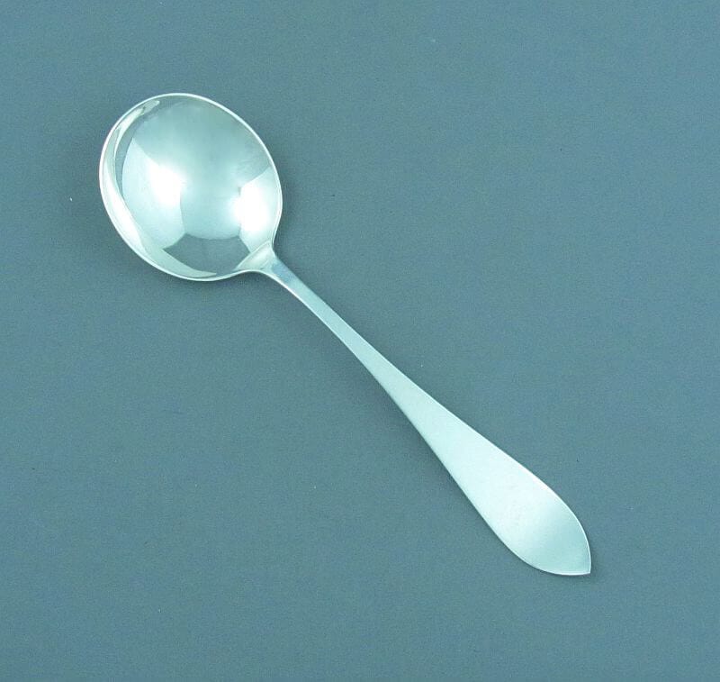 Birks Tudor Pattern Silver Large Soup Spoon - JH Tee Antiques