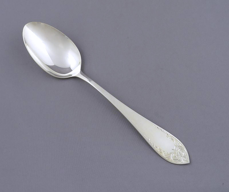 Birks Tudor Royal Pattern Silver Large Teaspoon - JH Tee Antiques