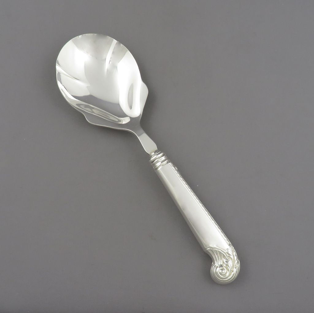 Birks George II Pattern Silver Berry Spoon Pistol - JH Tee Antiques