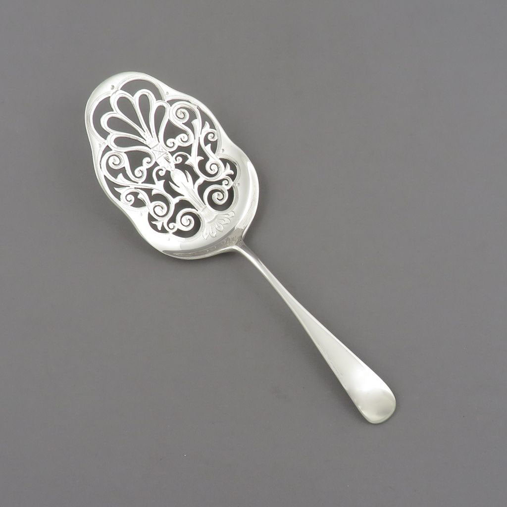 Birks Old English Pattern Flat Tomato Server - JH Tee Antiques