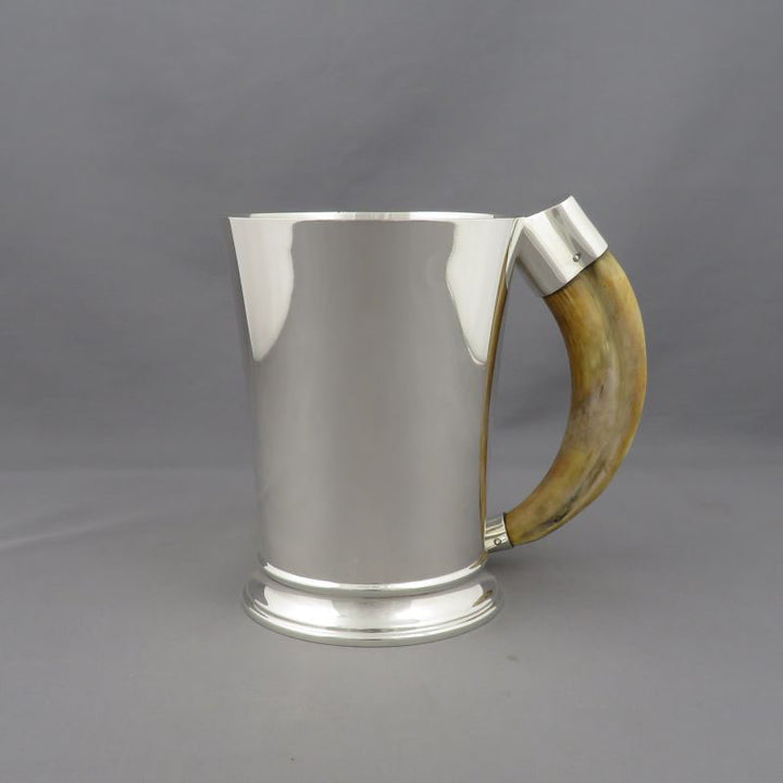 Large George V Sterling Silver Mug - JH Tee Antiques