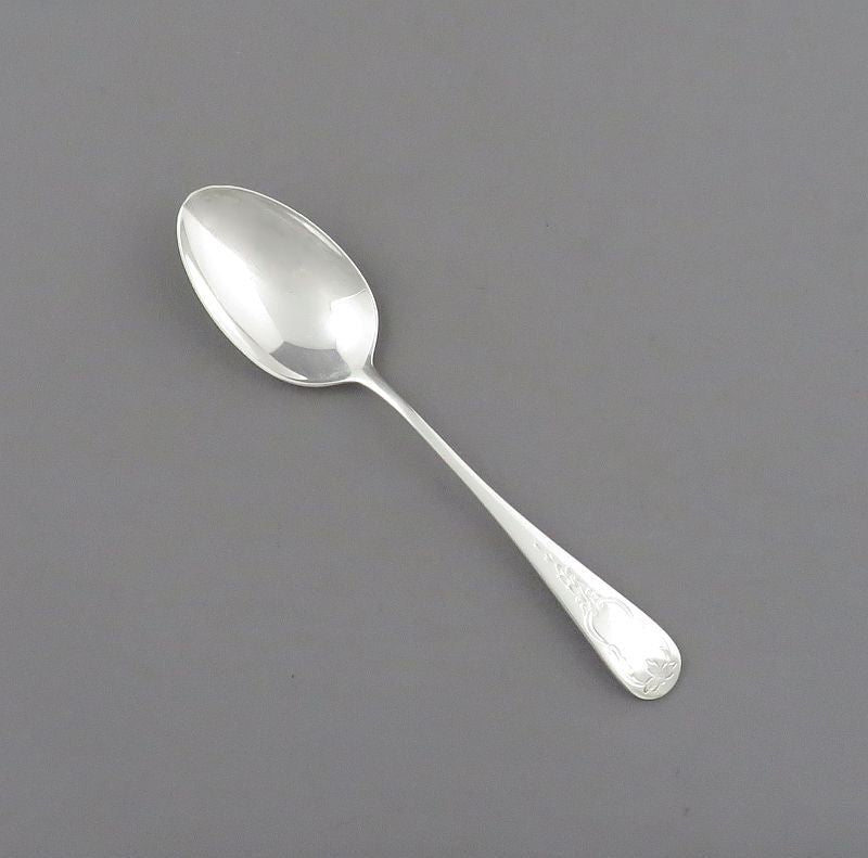 Birks Sterling Brentwood Pattern Large Teaspoon - JH Tee Antiques