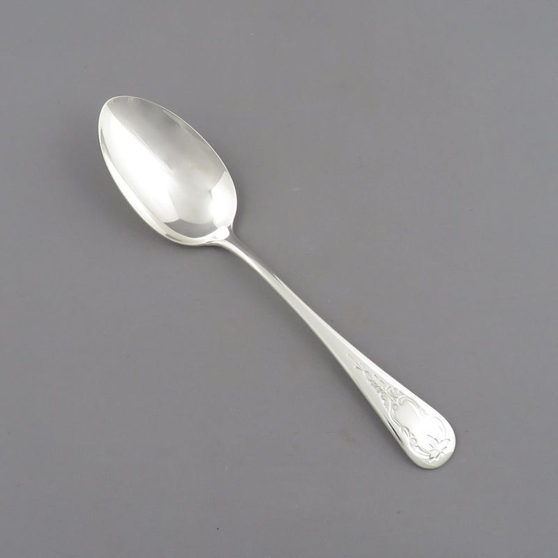 Birks Brentwood Pattern Silver Dessert Spoon - JH Tee Antiques