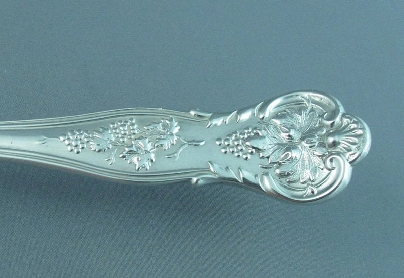 Sterling Silver Fish Servers in Bright Vine Pattern - JH Tee Antiques