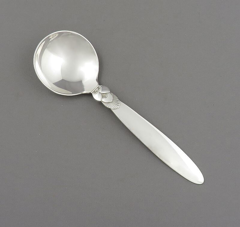 Georg Jensen Cactus Pattern Soup Spoon - JH Tee Antiques