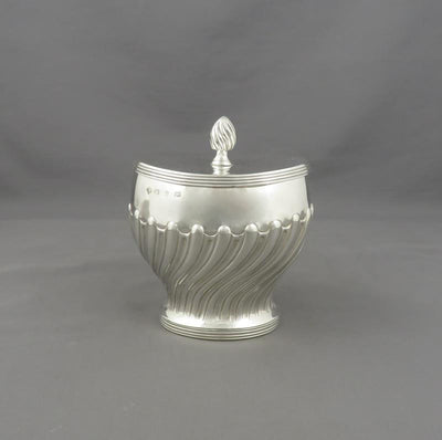 Carrington Sterling Silver Tea Caddy - JH Tee Antiques