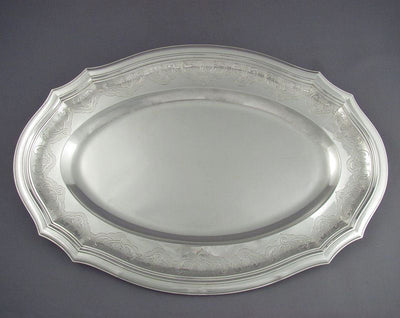 Cartier Sterling Silver Serving Platter - JH Tee Antiques