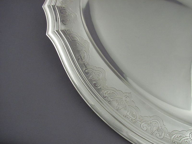 Cartier Sterling Silver Serving Platter - JH Tee Antiques