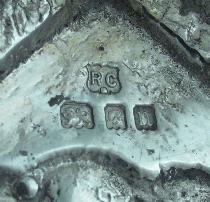 English Cast Sterling Silver Candlesticks - JH Tee Antiques