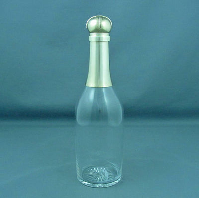 Victorian Silver Champagne Bottle Decanter - JH Tee Antiques
